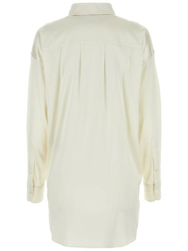 Silk Satin Shirt White - TOM FORD - BALAAN 3