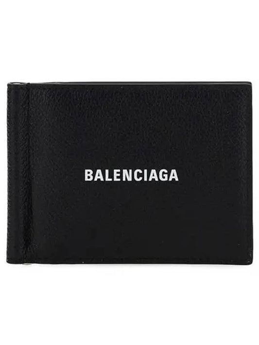 Grained Calfskin Bill Clip Bi-Fold Wallet Black - BALENCIAGA - BALAAN 2