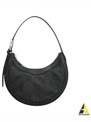 Marine Serre Women s Monogram Mini Shoulder Bag Black B035SS23 WLEALE011 - MARINE SERRE - BALAAN 1