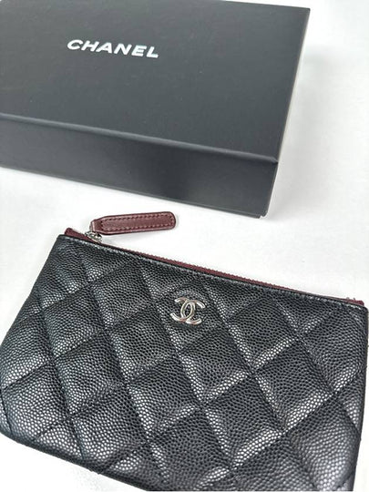 Classic mini small pouch caviar silver plate - CHANEL - BALAAN 2