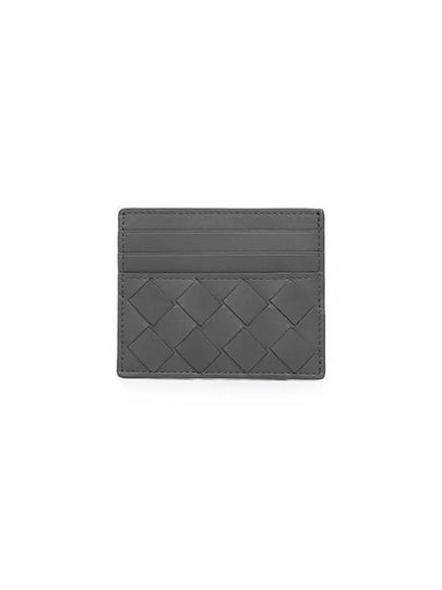 Intrecciato Leather Card Wallet Grey - BOTTEGA VENETA - BALAAN 2