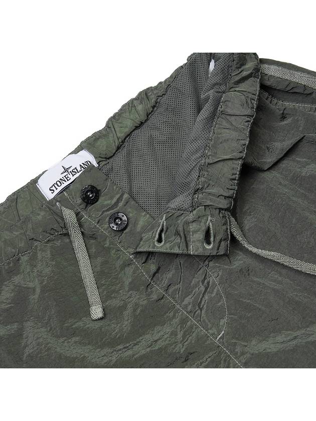 Patch Logo Nylon Swim Shorts Military Green - STONE ISLAND - BALAAN 7