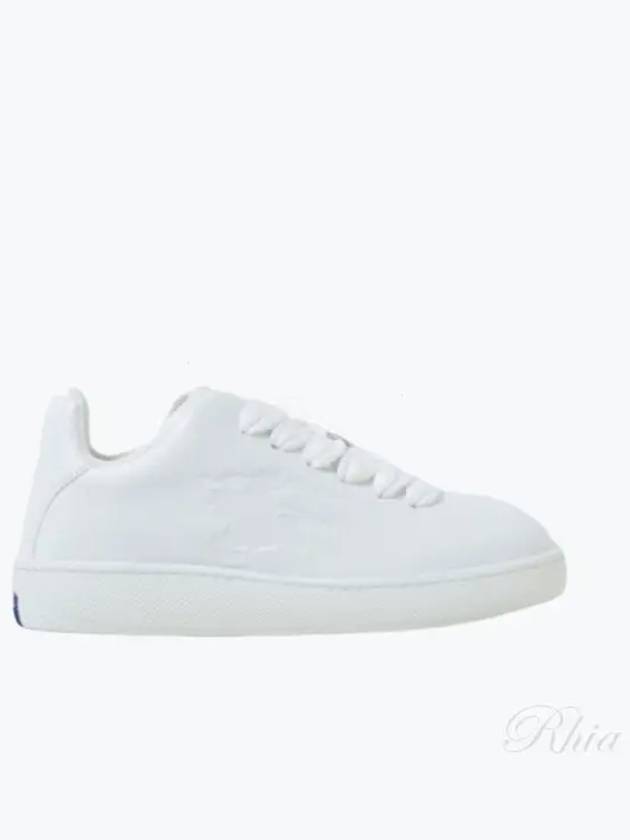 Kids Embossed Logo Leather Sneaker White - BURBERRY - BALAAN 2