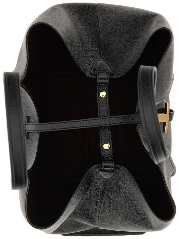 T Timeless Leather Medium Shopping Tote Bag Black - TOD'S - BALAAN 10