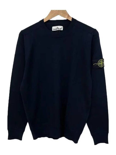 Light Wool Crewneck Knit Top Dark Navy - STONE ISLAND - BALAAN 2