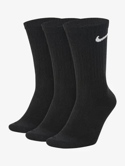 Everyday Training Crew Socks 3 Pack Black - NIKE - BALAAN 2