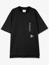 Men's seamless black short sleeve t-shirt 5742264325 010 - AND WANDER - BALAAN 2