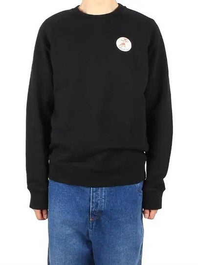 Oly Flower Fox Patch Sweatshirt Black - MAISON KITSUNE - BALAAN 2