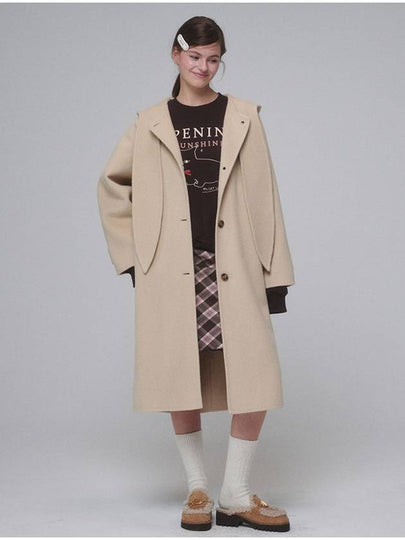 Hooded muffler handmade long coat Butter - OPENING SUNSHINE - BALAAN 2