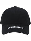 Logo Brim Embroidered Edge Point Cotton Baseball Cap Hat - VETEMENTS - BALAAN 1