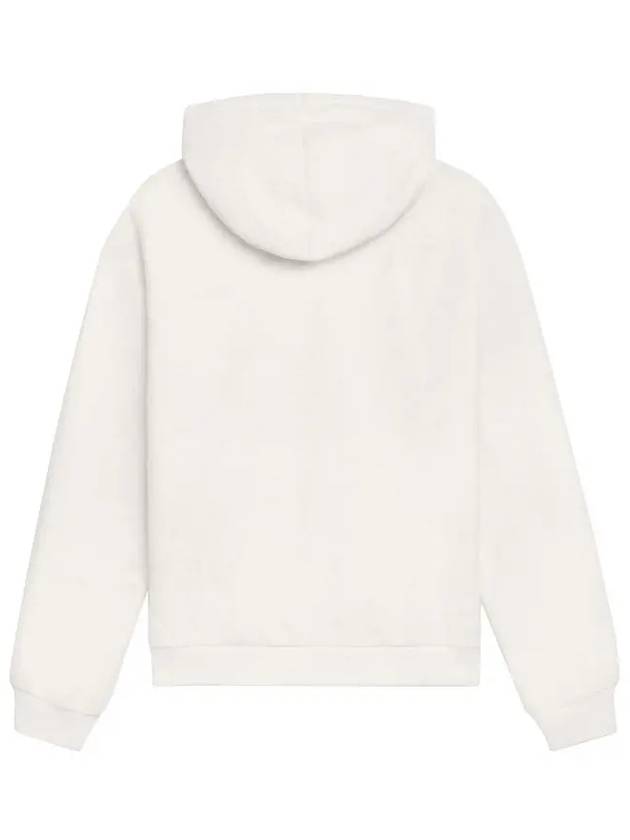 Embroidered Logo Terry Cotton Hoodie Off-White - CELINE - BALAAN 4