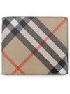 Check Half Wallet Beige - BURBERRY - BALAAN 3