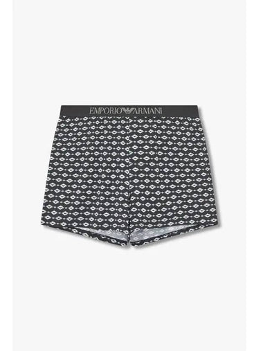 UNDERWEAR Men s Logo Banding Patterned Trunks Black - EMPORIO ARMANI - BALAAN 1