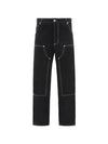 straight pants HMCA027S23FAB003 1000 black - HERON PRESTON - BALAAN 1