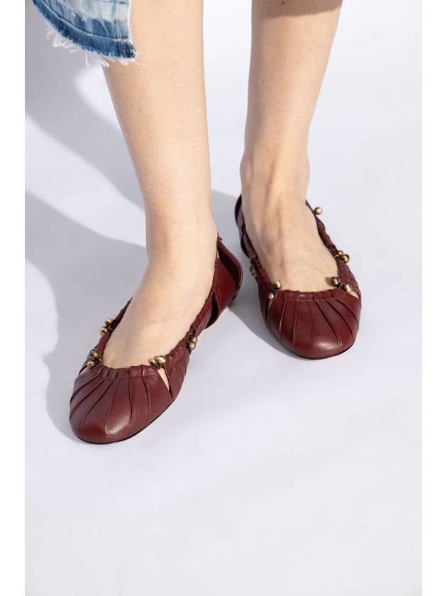 Chloé Ballet Flats Luna, Women's, Burgundy - CHLOE - BALAAN 2