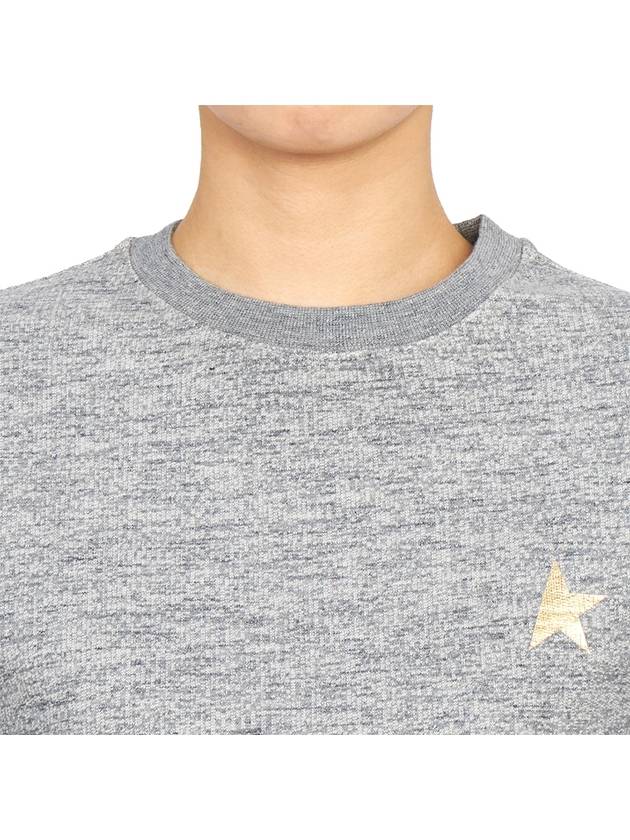 Women's Gold Star Athena Archball Sweatshirt Sweatshirt Melange Gray - GOLDEN GOOSE - BALAAN.