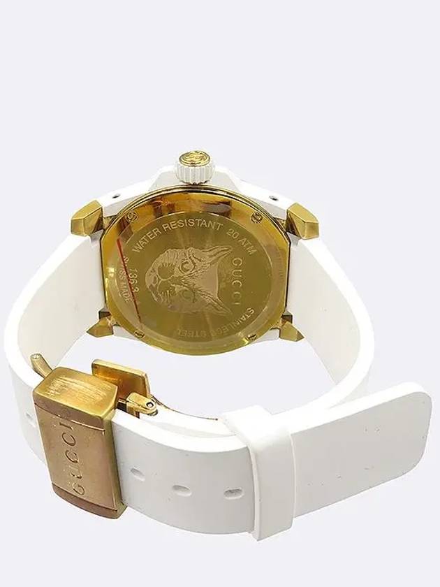 YA136322 Dive Gold Plated Cat Dial Rubber Band Quartz Watch - GUCCI - BALAAN 3