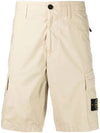 Garment Dyed Waffen Fetch Cargo Shorts Sand - STONE ISLAND - BALAAN.