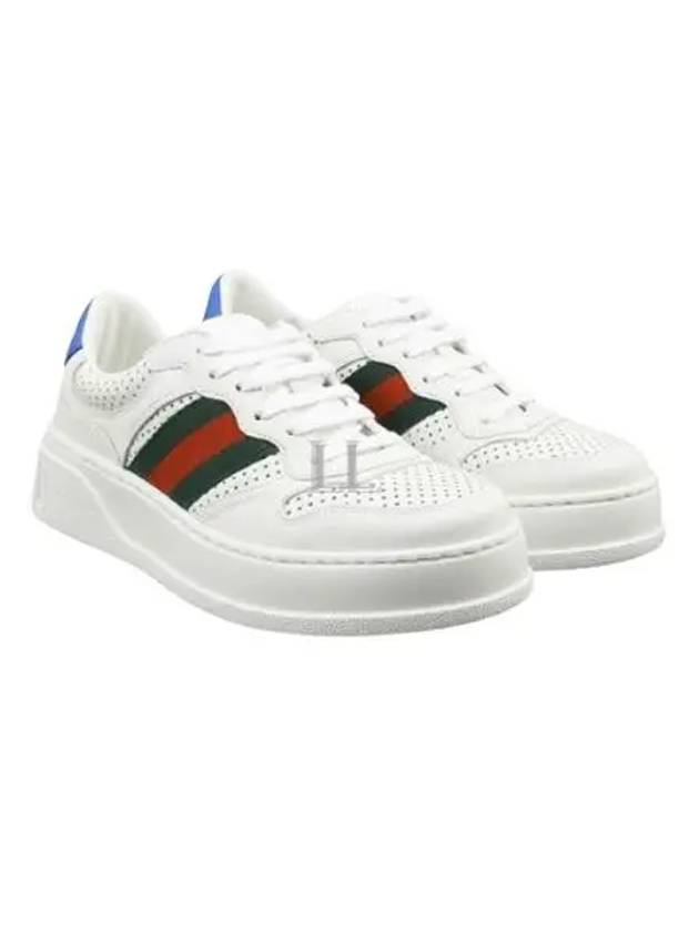 Web detail blue tab low top sneakers white - GUCCI - BALAAN 2