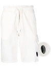 Lens Banding Cargo Shorts White - CP COMPANY - BALAAN 3