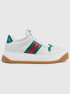 Screener Web Leather Low Top Sneakers White - GUCCI - BALAAN 2