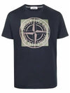 Compass Logo Printing Short Sleeve T-Shirt Navy - STONE ISLAND - BALAAN 1