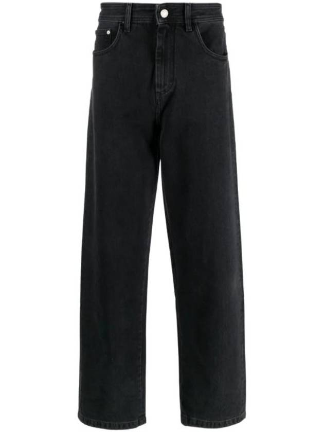 Denim Straight Pants FW23M350001 02 BLACK - GCDS - BALAAN 1