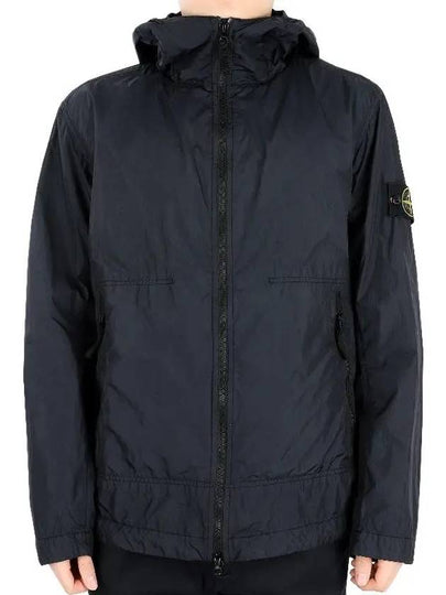 Crinkle Wappen Patch Hooded Jacket Navy - STONE ISLAND - BALAAN 2