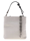 Logo Plaque Square Canvas Tote Bag White - VIVIENNE WESTWOOD - BALAAN 4