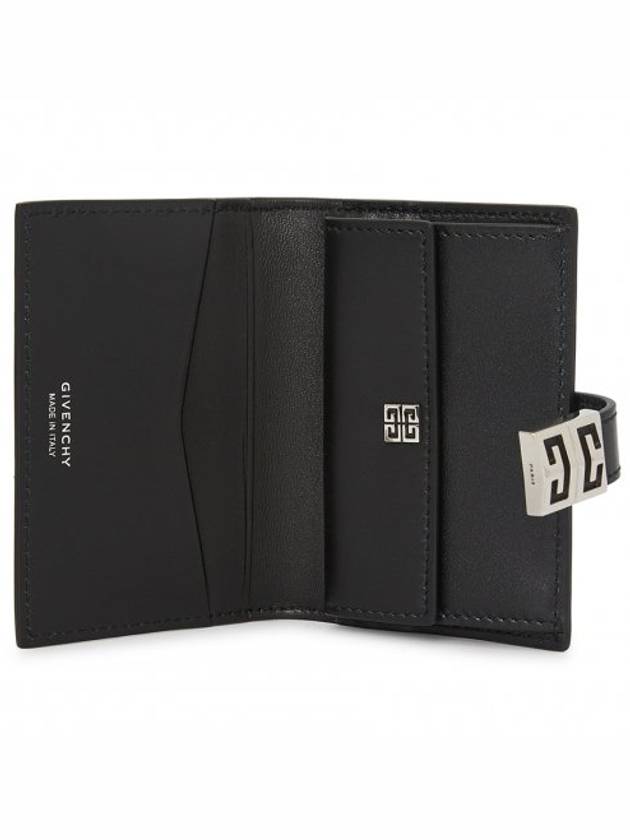 Silver Hardware 4G Leather Card Wallet Black - GIVENCHY - BALAAN 5