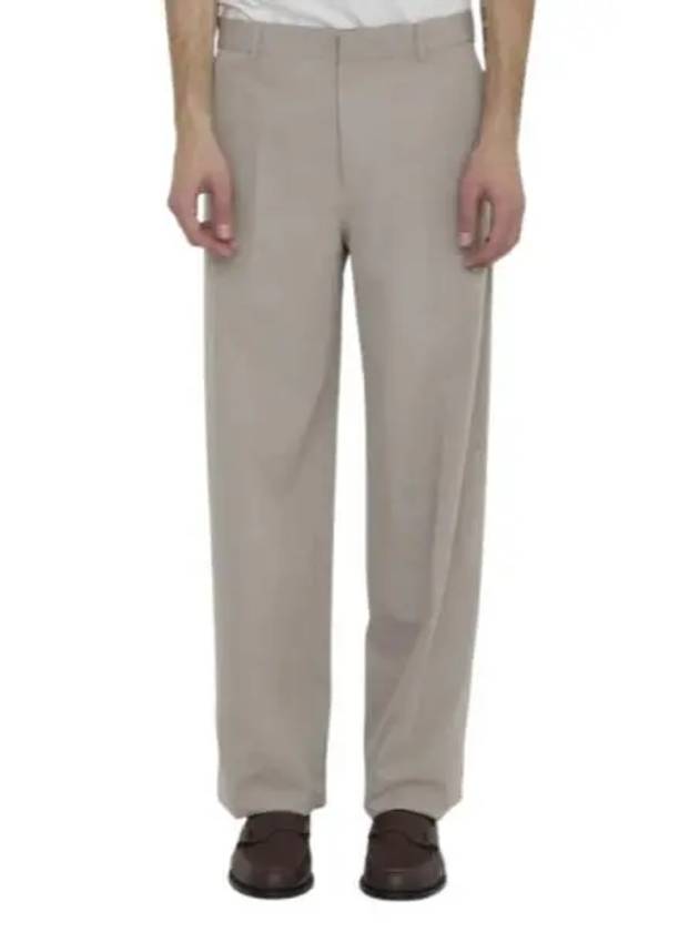 Parley Ocean Plastic Cotton Blend Twill Straight Pants Beige - DIOR - BALAAN 2