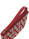 Toile Iconographe Fabric Clutch Bag Red - VALENTINO - BALAAN 8