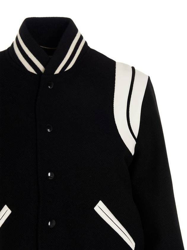 Teddy Jacket In Wool Black - SAINT LAURENT - BALAAN 5