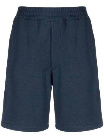 Men's Selvage Logo Tape Shorts Blue - ALEXANDER MCQUEEN - BALAAN 1