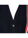 RWB Striped Intarsia Cotton Cardigan Navy - THOM BROWNE - BALAAN 8