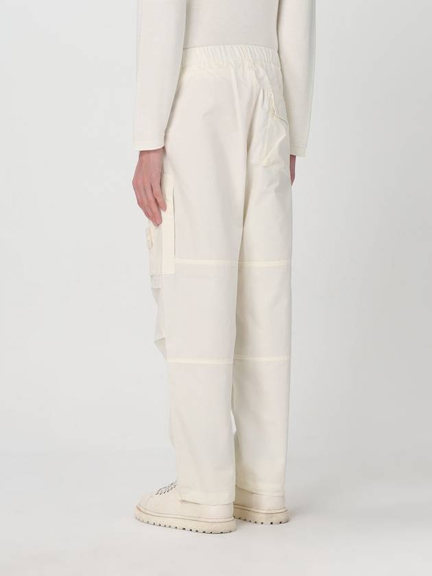 Loose Fit Cargo Cotton Canvas Straight Pants Beige - STONE ISLAND - BALAAN 4