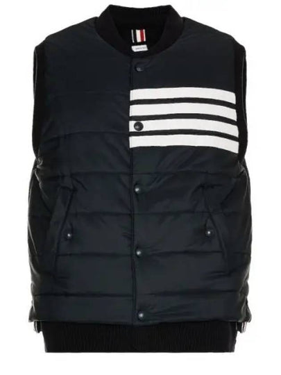 Diagonal Padded Vest Navy - THOM BROWNE - BALAAN 2