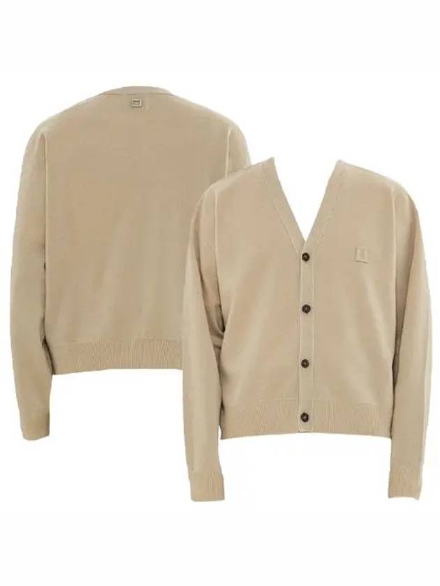 WYM Patch Pullover Cardigan Beige Men's Jacket W231KN01502E - WOOYOUNGMI - BALAAN 1