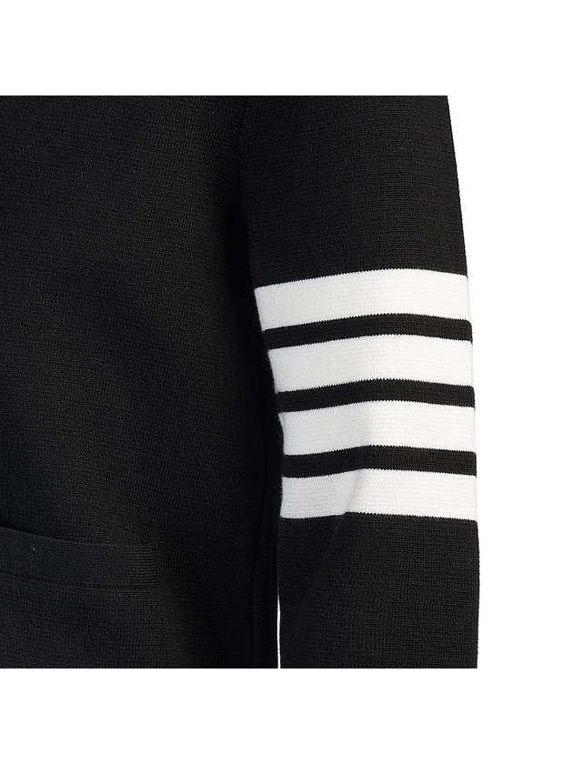 Milano Stitch 4-Bar Cardigan Black - THOM BROWNE - BALAAN 6