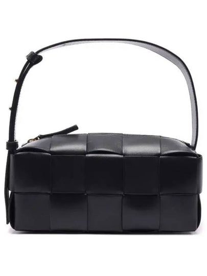 Brick Cassette Intrecciato Small Shoulder Bag Black - BOTTEGA VENETA - BALAAN 2