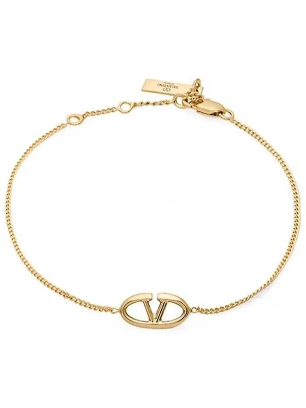 V Logo Signature Bracelet Gold - VALENTINO - BALAAN 4