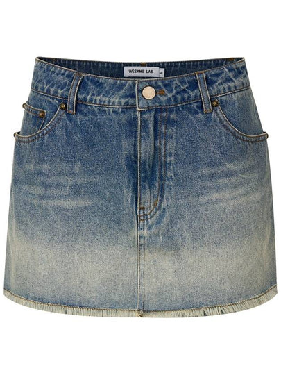 Retro washed denim short skirt pants - WESAME LAB - BALAAN 2