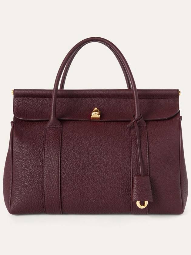 Loom L32 Grained Calfskin Tote Bag Azuki Beans - LORO PIANA - BALAAN 1