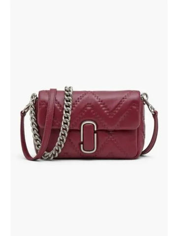 Quilted Leather J Marc Shoulder Bag Cherry MBBAW23014WIX - MARC JACOBS - BALAAN 1