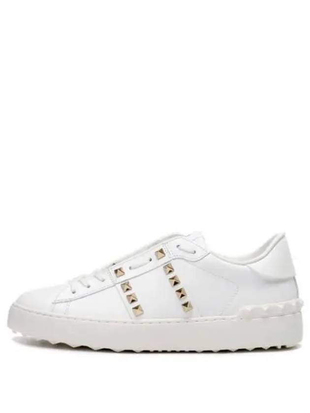 Rockstud Untitled Low Top Sneakers White - VALENTINO - BALAAN 2