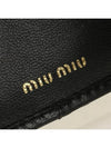 Matelasse Logo Nappa Leather Half Wallet Black - MIU MIU - BALAAN 8