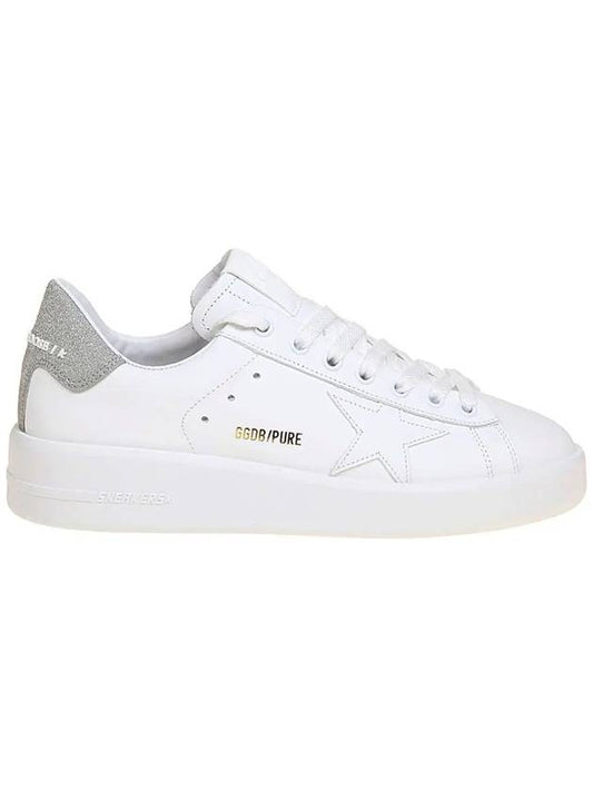 Purestar White Silver Glitter Heel Tab Sneakers - GOLDEN GOOSE - BALAAN 2