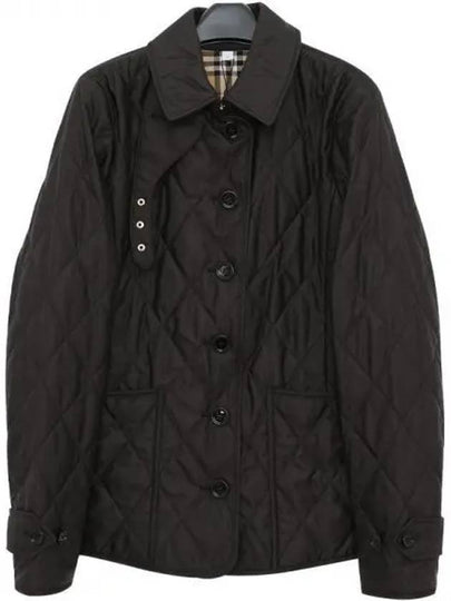 Diamond Quilted Thermoregulated Jacket Black - BURBERRY - BALAAN 2