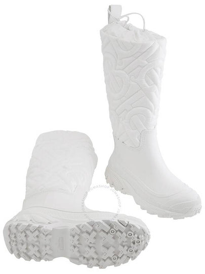 Burberry Optic White Rotherfield Quilted Monogram Rain Boots, Brand Size 40 ( US Size 10 ) - BURBERRY - BALAAN 2