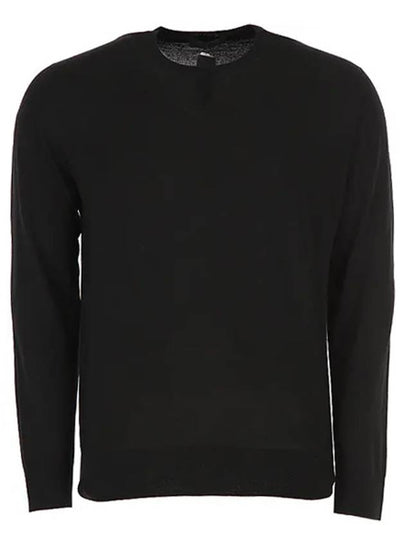 Men's Superfine Wool Crew Neck Knitted Sweater Navy - PRADA - BALAAN 2